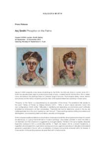 HAUSER & WIRTH  Press Release Anj Smith Phosphor on the Palms Hauser & Wirth London, South Gallery