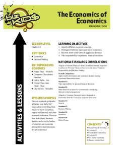 The Economics of Economics Episode #505 LESSON LEVEL