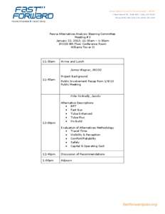Indian Nations Council of Governments | INCOG 2 West Second St., Suite 800 | Tulsa, OK[removed]Phone[removed] | Fax[removed]Peoria Alternatives Analysis Steering Committee Meeting #3