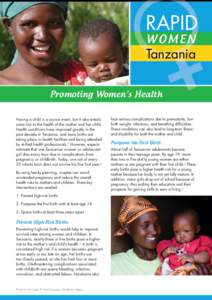 Sexual health / Public health / Government of Tanzania / Health policy / Maternal health / Maternal death / Reproductive health / Unintended pregnancy / Ministry of Education and Vocational Training / Health / Medicine / Obstetrics