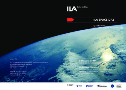 ILA SPACE DAY Space for Earth 					Innovation - Growth - Competitiveness
