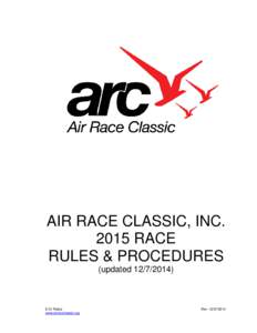 AIR RACE CLASSIC, INC[removed]RACE RULES & PROCEDURES (updated[removed]E-01 Rules