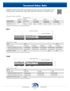 Tensioned Rebar Bolts JENNMAR’s tensioned rebar bolts have threaded ends and can be used as fully grouted or point anchored systems. Tensioned rebar systems offer simple beam building at an inexpensive price. I NSTA L 