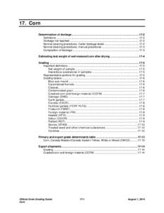 Corn – Chapter 17 – Official Grain Grading Guide