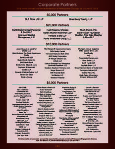 Corporate Partners 2013 Jewish United Fund/Jewish Federation of Metropolitan Chicago (as of June 30, [removed],000 Partners DLA Piper US LLP