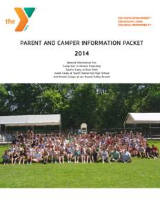 Microsoft Word - PARENT AND CAMPER INFORMATION PACKET 2014