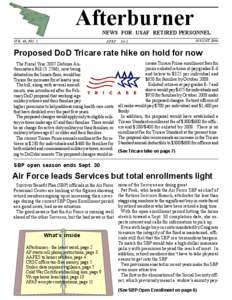 Afterburner  NEWS FOR USAF RETIRED PERSONNEL VOL. 48, NO. 1