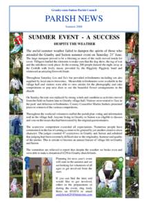 Granby-cum-Sutton Parish Council  PARISH NEWS Summer[removed]SUMMER EVENT - A SUCCESS