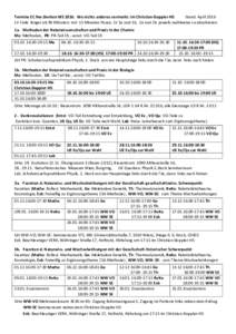 Termine EC Nw.Denken WSWo nichts anderes vermerkt: im Christian-Doppler-HS Stand: April 2016 LV-Teile länger als 90 Minuten: mit 15 Minuten Pause. LV 1a und 1b, 2a und 2b jeweils wahlweise zu absolvieren 1a. Meth