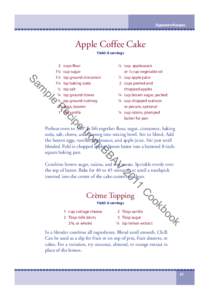 01 VAb&b_Layout[removed]:16 AM Page 21  Signature Recipes Apple Coffee Cake Yield: 8 servings