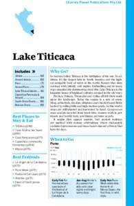 ©Lonely Planet Publications Pty Ltd  Lake Titicaca Juliaca........................... 168 Around Juliaca169 Puno............................... 171