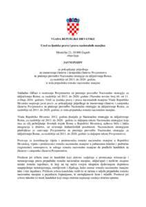 VLADA REPUBLIKE HRVATSKE  Ured za ljudska prava i prava nacionalnih manjina Mesnička 23, Zagreb objavljuje JAVNI POZIV