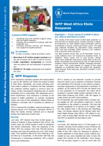 WFP West Africa Ebola Response Situation Report #18 24 December[removed]WFP/Francis Boima WFP/Merel van Egdom