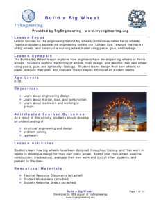 Ferris wheels / Singapore Flyer / Wheel / London Eye / Institute of Electrical and Electronics Engineers / Lesson plan / Bicycle wheel / Entertainment / Time / Architecture