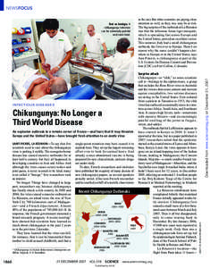 NEWSFOCUS  Chikungunya: No Longer a Third World Disease An explosive outbreak in a remote corner of France—and fears that it may threaten Europe and the United States—have brought fresh attention to an exotic virus