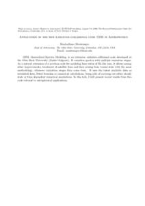 ”High Accuracy Atomic Physics in Astronomy”, IP/ITAMP workshop, August 7-9, 2006, The Harvard-Smithsonian Center for Astrophysics, Cambridge, MA, in honor of Prof. Micheal J. Seaton Application of the new radiative-c