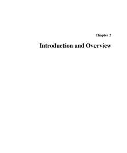 Chapter 2  Introduction and Overview Contents Page