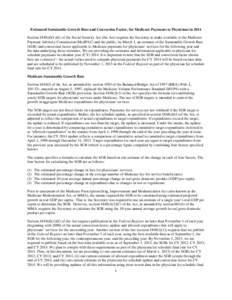 Health / Government / Medicine / Medicare Sustainable Growth Rate / Medicare / Gross domestic product