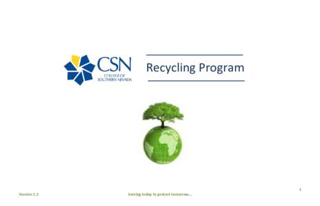 Recycling Program  1 Version 1.2