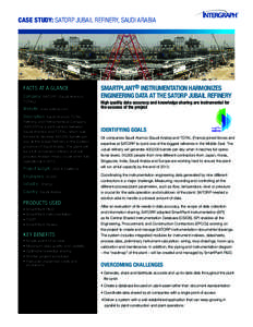 CASE STUDY: SATORP JUBAIL REFINERY, SAUDI ARABIA  FACTS AT A GLANCE Company: SATORP (Saudi Aramco/ TOTAL)