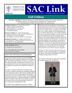 October[removed]SAC Link Osteoporosis Canada’s Scientific Advisory Council  Fall Edition