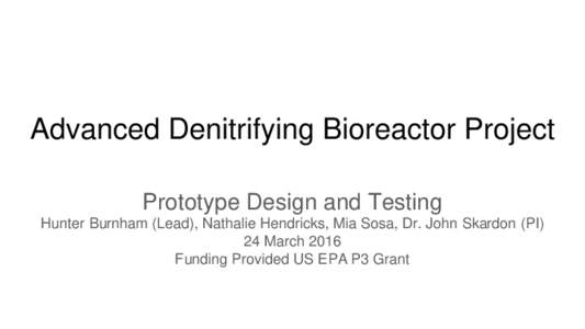 Advanced Bioreactor Project