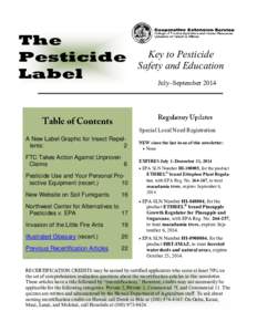 The Pesticide Label Key to Pesticide Safety and Education