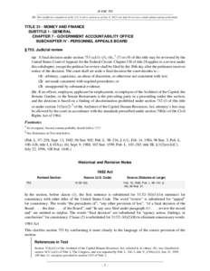 31 USC 755 NB: This unofficial compilation of the U.S. Code is current as of Jan. 4, 2012 (see http://www.law.cornell.edu/uscode/uscprint.html). TITLE 31 - MONEY AND FINANCE SUBTITLE I - GENERAL CHAPTER 7 - GOVERNMENT AC