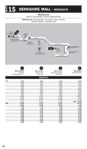 ROUTE  15 BERKSHIRE MALL - WEEKDAYS Westbound