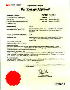 DOCUMENT NO. 3PMA-ENG11-004-ICA DHC-8 Engine Exhaust Adaptor Ring PDA11-14 Instructions for Continued Airworthiness Issue 1