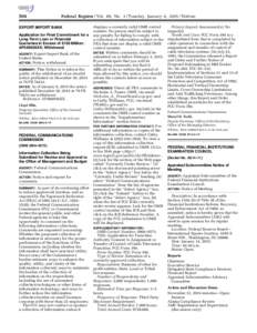 504  Federal Register / Vol. 80, No. 3 / Tuesday, January 6, [removed]Notices EXPORT-IMPORT BANK Application for Final Commitment for a