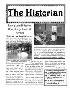 1  Burrillville Historical & Preservation Society Newsletter Sept[removed]Spring Lake Slideshow