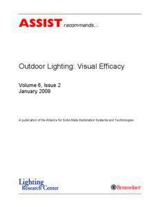 recommends…  Outdoor Lighting: Visual Efficacy