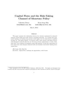 Capital Flows and the Risk-Taking Channel of Monetary Policy