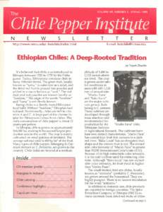 The  VOLUME VII, NUMBER 1, SPRING 1998 Chile Pepper Institute