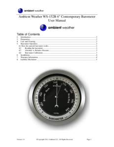 Underwater diving / Measuring instruments / Barometer / Pressure measurement / Atmospheric pressure / Inch of mercury / Altitude / Vacuum / Weather station / Measurement / Technology / Units of pressure