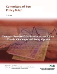 Nº Domestic Resource Mobilization across Africa: Trends, Challenges and Policy Options  Prepared by: Alex Mubiru