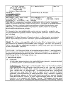 STATE OF ALASKA S.O.P. # DGS[removed]PAGE 1 of 7 STANDARD OPERATING PROCEDURE Division of General Services