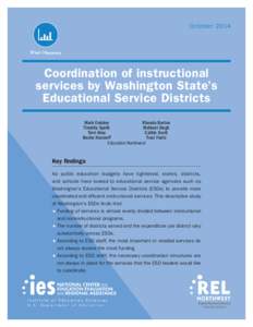 Coordination of instructional services by Washington State’s Educational Service Districts