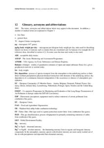 Global Mercury Assessment - Glossary, acronyms and abbreviations[removed]