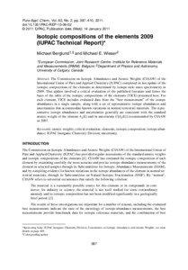 Pure Appl. Chem., Vol. 83, No. 2, pp. 397–410, 2011. doi:[removed]PAC-REP[removed] © 2011 IUPAC, Publication date (Web): 14 January 2011