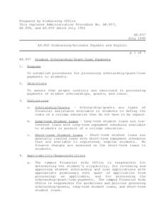 Prepared by Disbursing Office This replaces Administrative Procedure No. A8.857, A8.858, and A8.859 dated July 1982 A8.857 July 1996 A8.800 Disbursing/Accounts Payable and Payroll