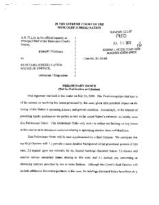 IN THE SUPREME COURT OF THE MUSCOGEE (CREEK) NATION SUPREME COURT A.D. ELLIS, in his official capacity as Principal Chief of the Muscogee (Creek) Nation,