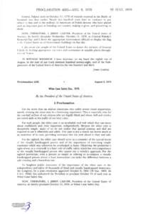 PROCLAMATION 4583—AUG. 8, [removed]STAT[removed]Crcncral Pulaski died on October 11, 1779 of wounds received in the Battle of Savannah two days earlier. Nearly two hundred years later we continue to pay