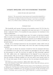 (SUB)FIT BIFRAMES AND NON-SYMMETRIC NEARNESS ˇ PULTR JORGE PICADO AND ALES Abstract. The non-symmetric (quasi-)nearness and its generalized admissibility is studied both in its biframe and paircovers aspect and in the p