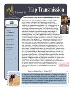 PAGE  TCap Transmission May 2013 Funded by the USDA National