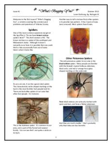 “What’s Bugging You?”  Issue #1 October 2013 Loren Gehrung, Ag. Biologist III