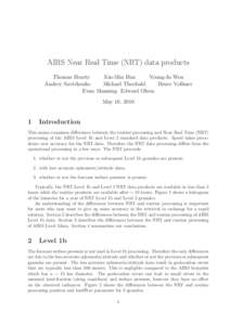 AIRS Near Real Time (NRT) data products Thomas Hearty Xin-Min Hua Young-In Won Andrey Savtchenko Michael Theobald