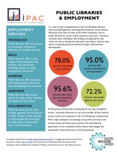 PUBLIC LIBRARIES 	 
 & EMPLOYMENT EMPLOYMENT SERVICES