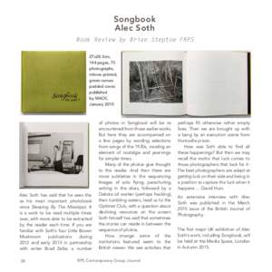 Songbook Alec Soth Book Review by Brian Steptoe FRPS 27x28.5cm, 144 pages, 73 photographs,